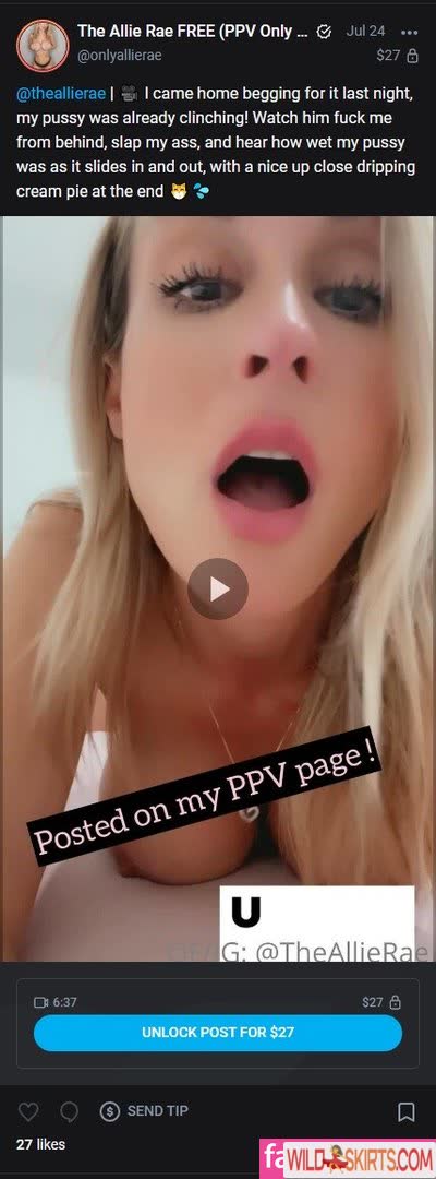 Allie Rae / Mrsallierae / onlyallierae / theallierae nude OnlyFans, Instagram leaked photo #7